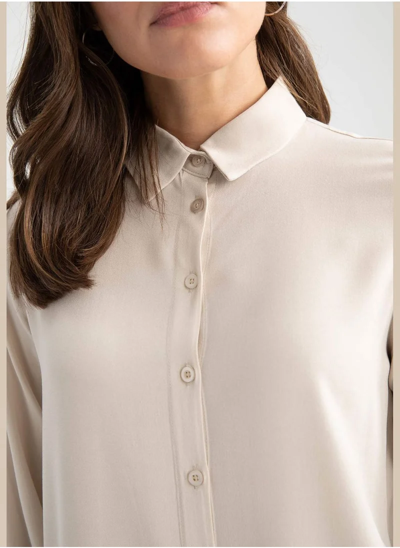 ديفاكتو Woman Woven Long Sleeve Tunic