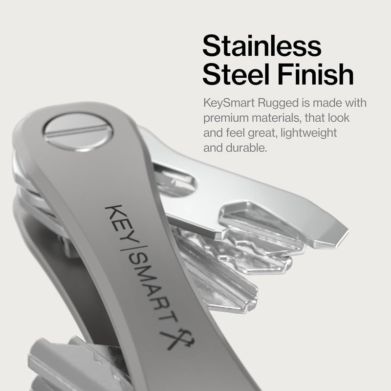 KeySmart Rugged Multi-Tool Key Holder with Bottle Opener and Pocket Clip - Titanium - Image 5