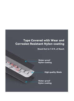 Y&D 18Ft Measuring Tape Measure, Measure 5.5 m Metric Imperial with Retractable Blade and Lock Button, Apply to Construction, Contractor, Carpenter, Architect, Woodworking  - Image 2