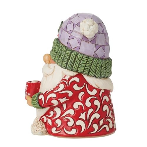 Enesco Jim Shore Heartwood Creek Gnome Drinking Hot Cocoa Figurine Stone Resin Hand Painted Crafted Collectible Gnomes Mini Figurines Christmas Home Decor Statue 4 Inch - Image 3