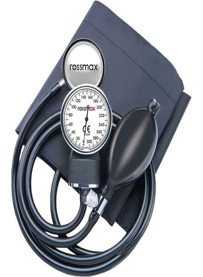 ROSSMAX GB112 Aneroid Arm Blood Pressure Monitor Sphygmomanometer with Stethoscope Dual Head (Black) - Image 1