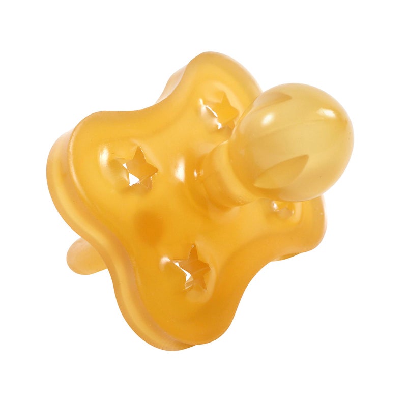 Sweetie Rubber Pacifier Star Shape Rubber Natural Rubber with Rounded Nipple 1 Count (12-18 Large) - Image 2