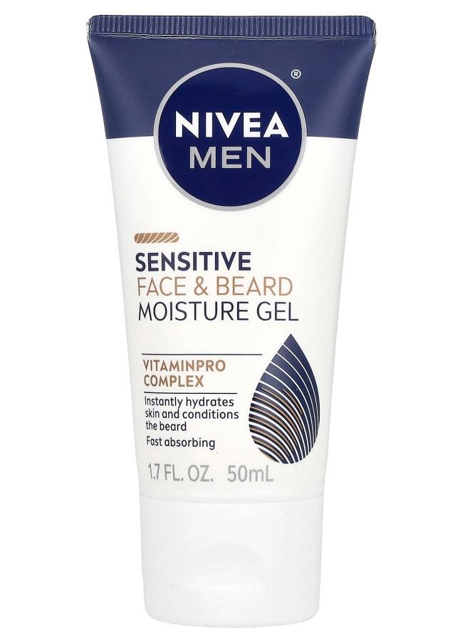 Nivea Men Sensitive Face & Beard Moisture Gel 1.7 fl oz (50 ml)