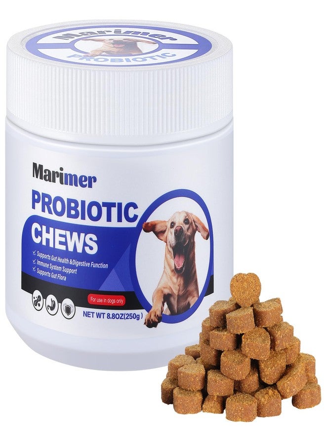 MARIMER Probiotic Chews for Dogs - Chicken Flavor, 100 Soft Chews, with 6 Billion CFU Probiotics, Enzymes, Organic Pumpkin & Inulin - Digestive & Immune Support for Dogs - Image 1