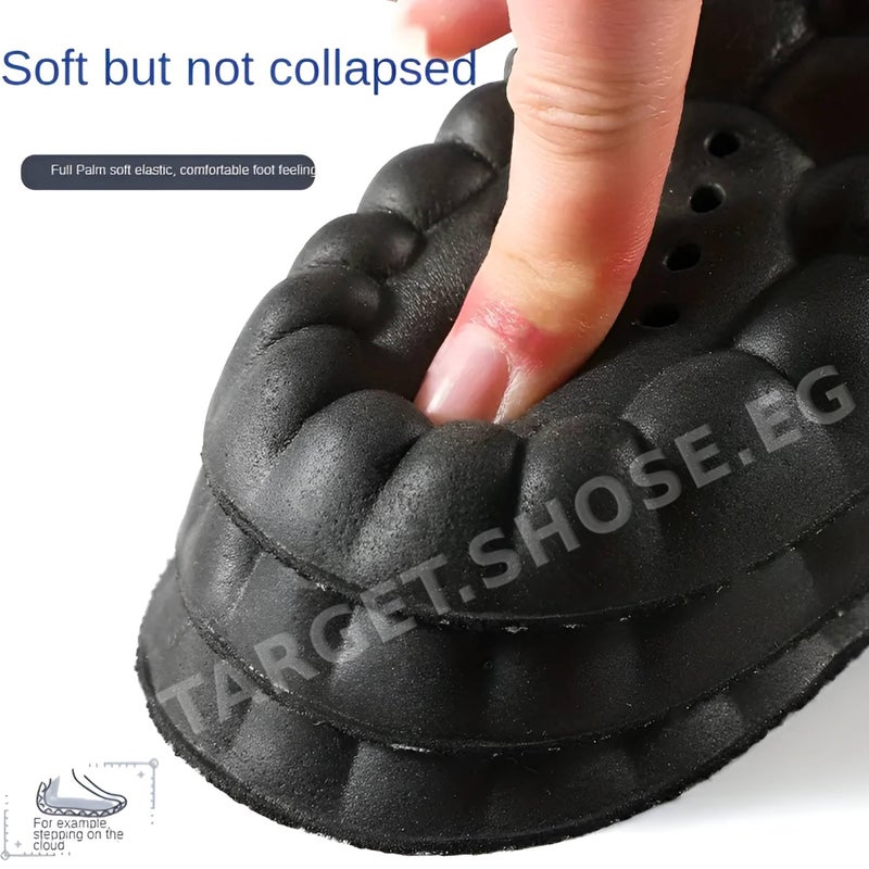 Tishta Medical Memory Foam Foot Pressure Relief - Medical Silicone Insoles with Massage Cushions and Ventilation Pores - Suitable for Men and Women and All Types of Shoes (Black & Black, 41-46) - Image 2