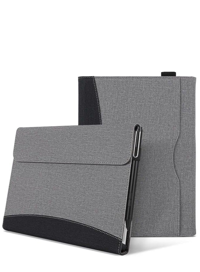 غلاف الأعمال المتوافق مع جهاز Microsoft Surface Pro 9 2022 / Microsoft Surface Pro 8 بحجم 13 بوصة - يحتوي على جيب ومتوافق مع غطاء لوحة المفاتيح. - Image 1