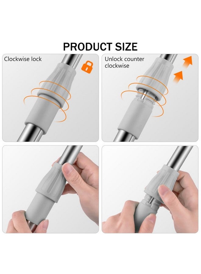 HASTHIP® Retractable Clothesline Pole, 32.6"-56.2" Telescopic Laundry Hanging Rod, Zinc Alloy Prongs Clothesline Pole, Suitable for Indoor and Outdoor Use - Image 3