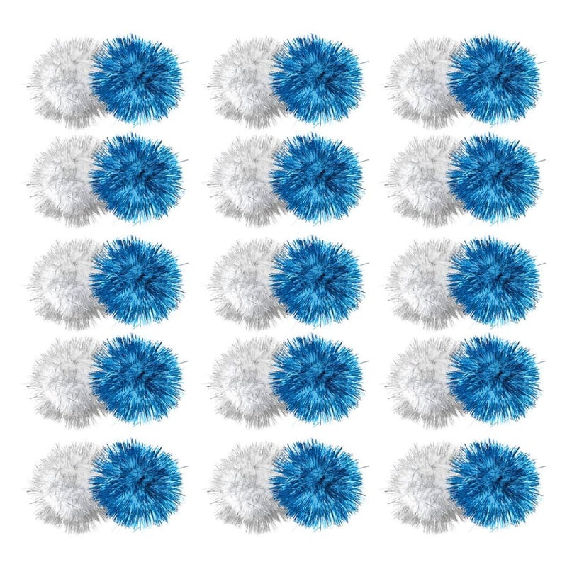 50Pcs 5Cm Tinsel Pom Pom Balls Interactive Cat Toy Set For Indoor Play And Entertainment - Image 2