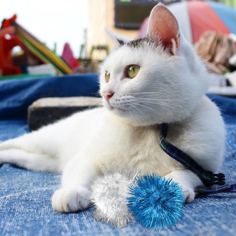 50Pcs 5Cm Tinsel Pom Pom Balls Interactive Cat Toy Set For Indoor Play And Entertainment - Image 5