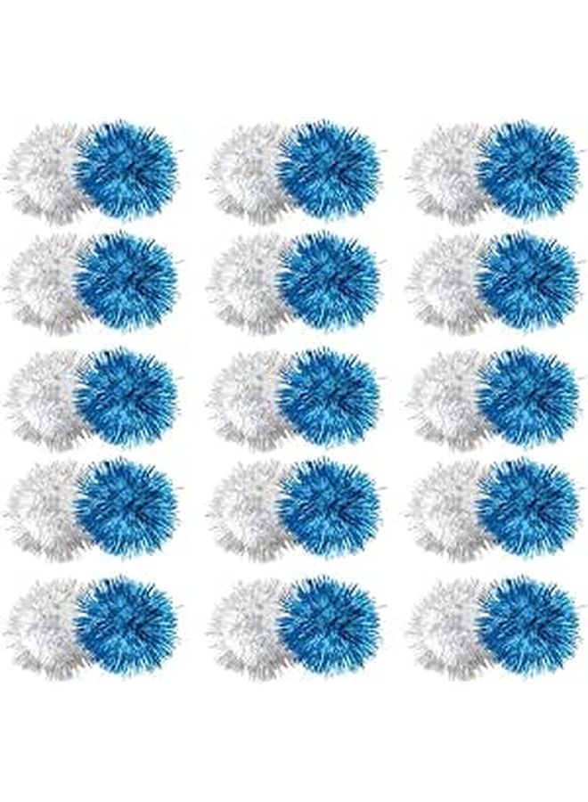 50Pcs 5Cm Tinsel Pom Pom Balls Interactive Cat Toy Set For Indoor Play And Entertainment - Image 1