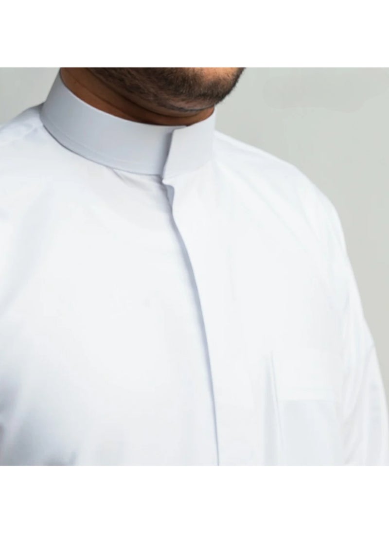 SH_MAN - Plain Thawb With Hidden Zipper - Image 1