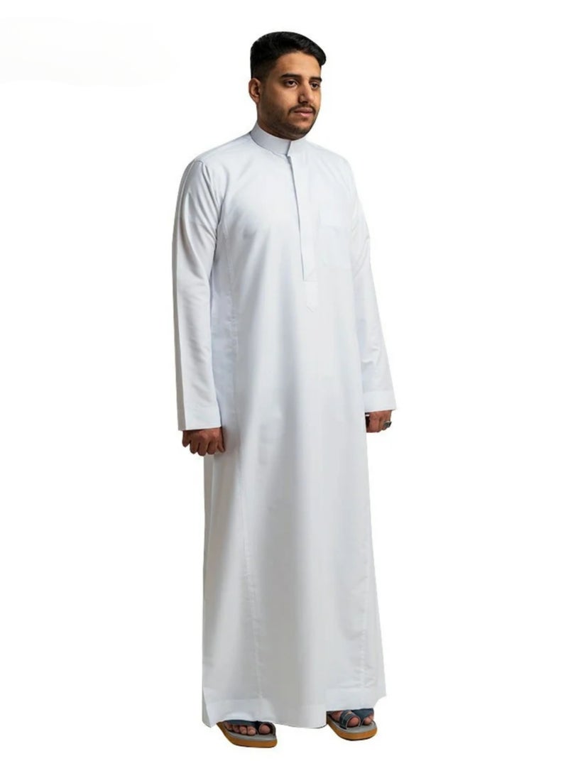 SH_MAN - Plain Thawb With Hidden Zipper - Image 1