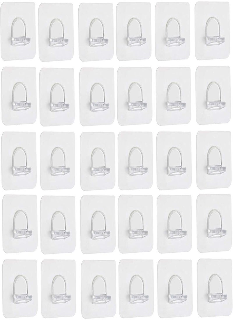 GGOOT - Shelf Support Adhesive Pegs, Punch Free Shelf Support Peg, Shelf Bracket Non-Perforated Wardrobe Partition Layer Fixed Paste Hook, Closet Shelf Clips for Kitchen Cabinet Furniture Book Shelf - Image 1