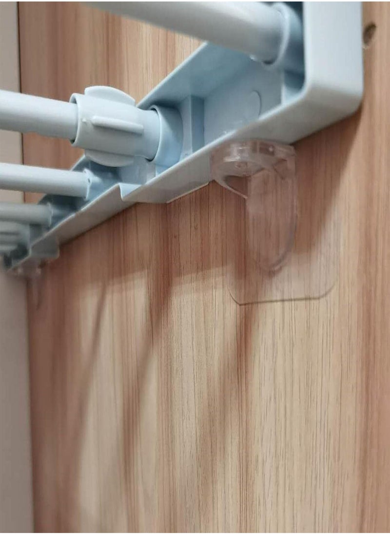 GGOOT - Shelf Support Adhesive Pegs, Punch Free Shelf Support Peg, Shelf Bracket Non-Perforated Wardrobe Partition Layer Fixed Paste Hook, Closet Shelf Clips for Kitchen Cabinet Furniture Book Shelf - Image 1