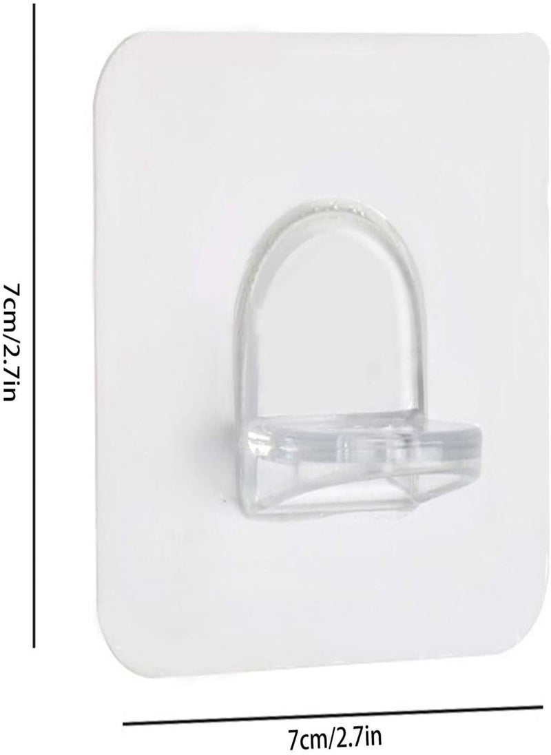 GGOOT - Shelf Support Adhesive Pegs, Punch Free Shelf Support Peg, Shelf Bracket Non-Perforated Wardrobe Partition Layer Fixed Paste Hook, Closet Shelf Clips for Kitchen Cabinet Furniture Book Shelf - Image 1