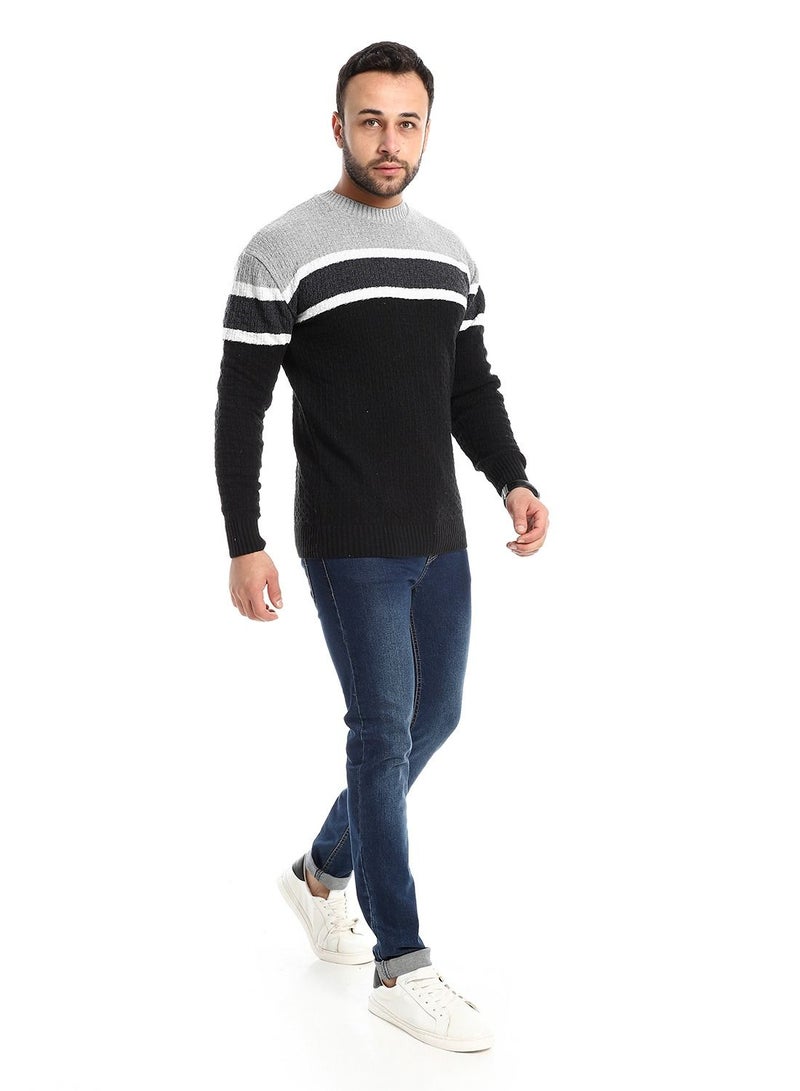 Caesar Wool Mens Pullover With Multi Design  - Image 3