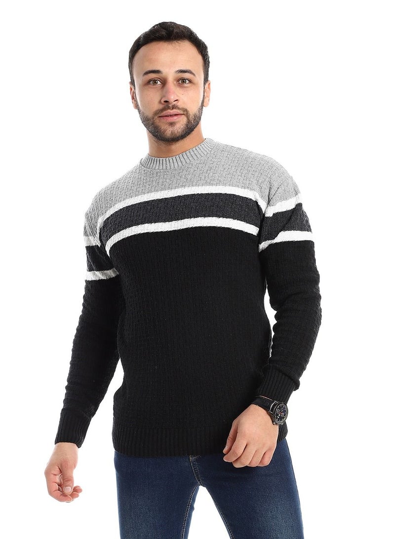 Caesar Wool Mens Pullover With Multi Design  - Image 2