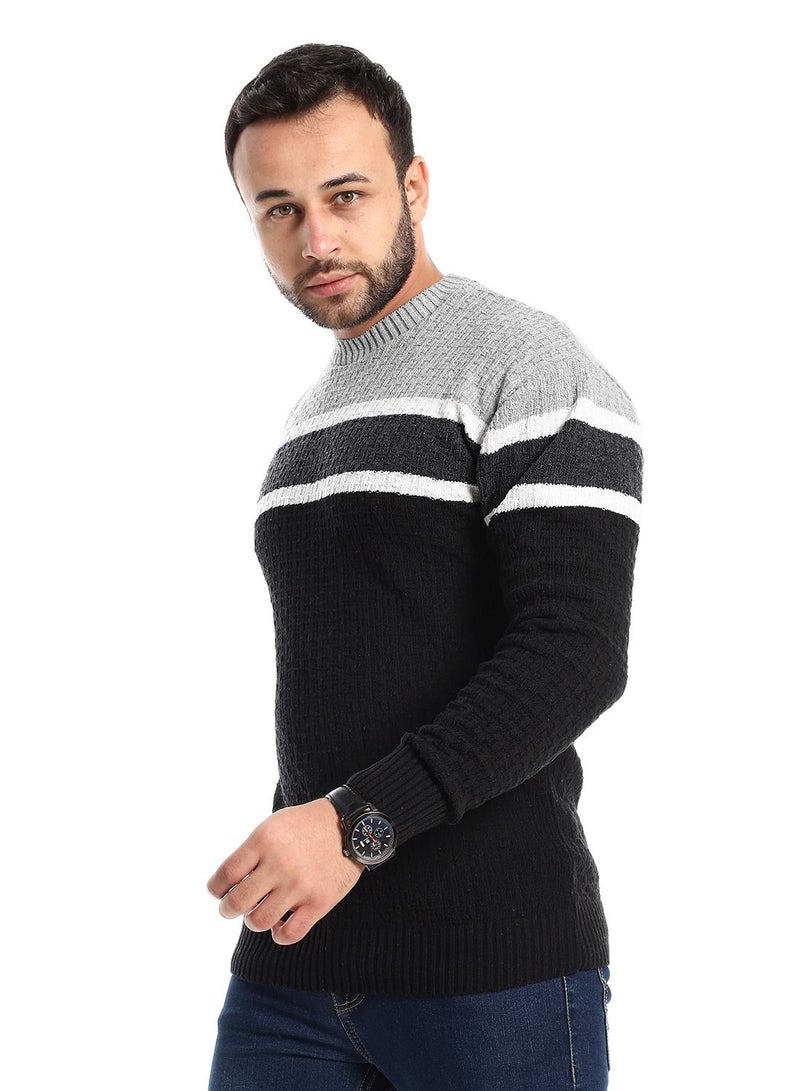 Caesar Wool Mens Pullover With Multi Design  - Image 4