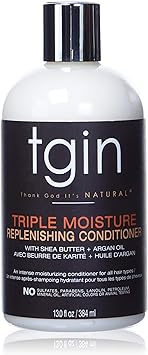 TGIN Thank God Its Natural Triple Moisture Replenishing Conditioner With Shea Butter Argan Oil 13 fl oz - Image 1
