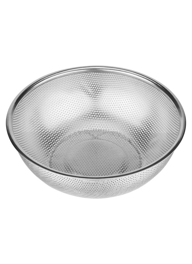 AL SANIDI - Stainless steel rice strainer, Rice, Vegetables and fruits strainer, Green, Size 20 Cm - Image 1