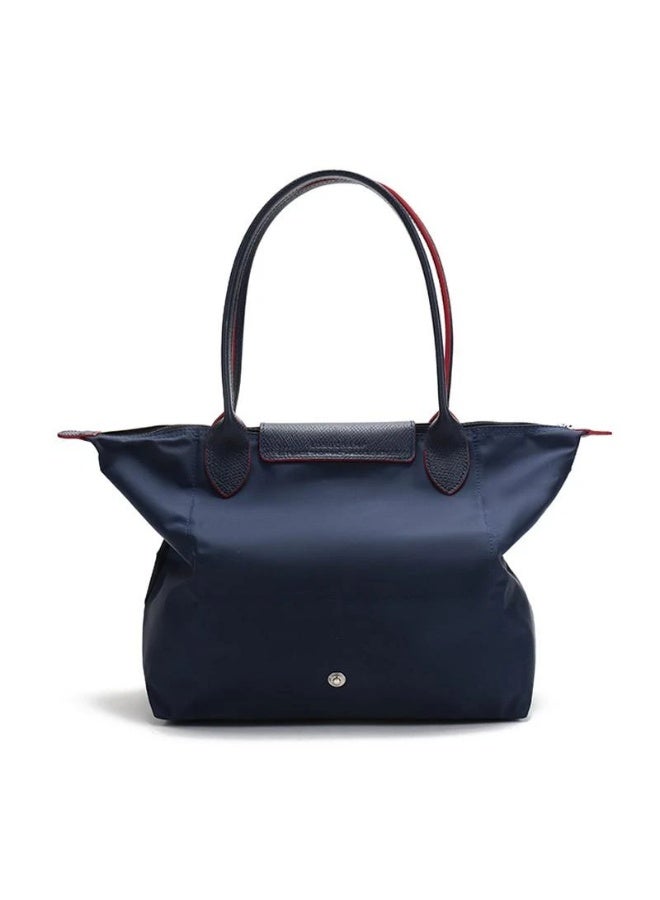 لونج شامب حقيبة مستحضرات تجميل كبيرة أنيقة ومتعددة الاستخدامات من لونغشامب لو بلياج، بحزام كتف كبير، بمناسبة الذكرى السنوية السبعين للنساء، وحقيبة يد، وحقيبة كتف - Image 2