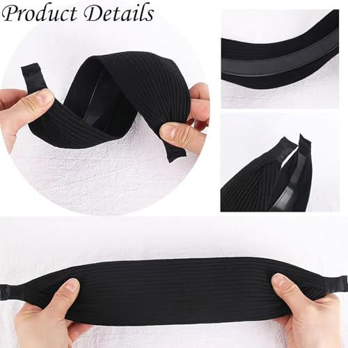 Melodio 2 Pack Ribbed Knit Headbands for Women, Wide Non-Slip Twisted Fabric Headbands, Soft Elastic Hair Bands for Daily Wear, Yoga, Work, Grey & Navy Blue - Image 5