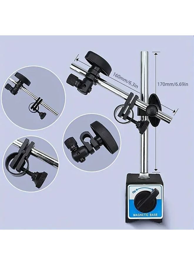 Dial Indicator With Magnetic Base 1in Set 10mm Range 0 01mm Precision Adjustable Arm - Image 4