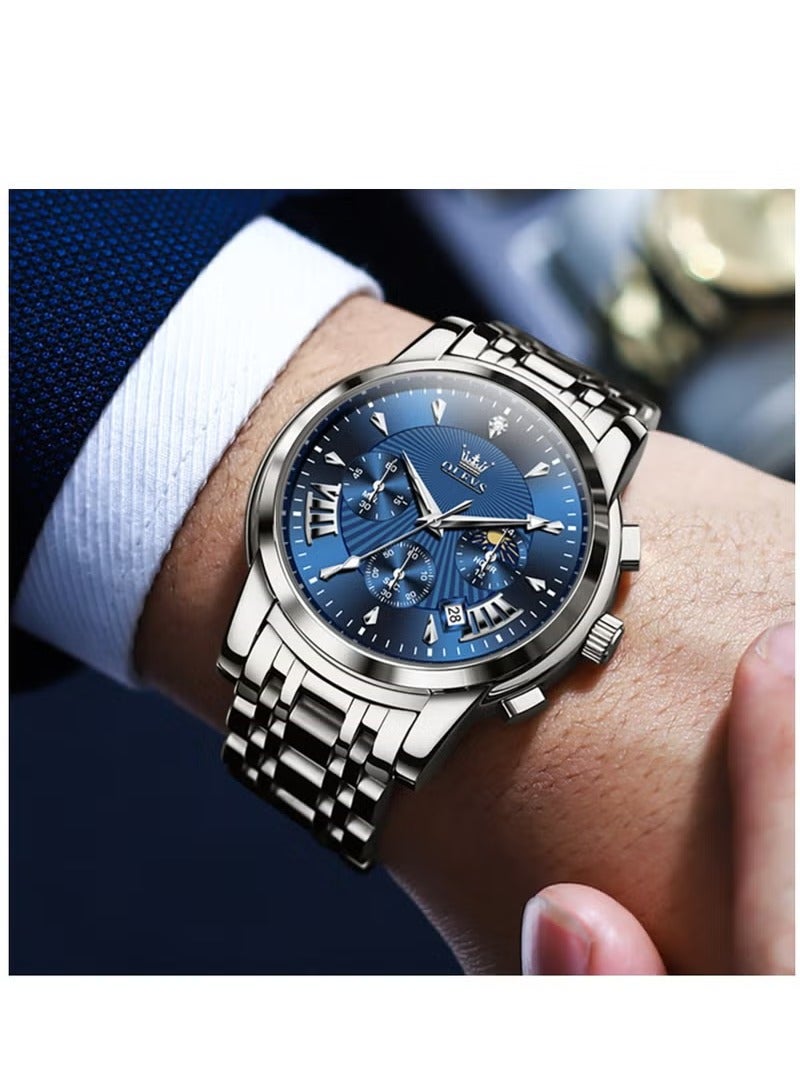 أوليفز ساعات رجالية كوارتز ستانلس ستيل مقاومة للماء 41 مم 2892 - Image 2