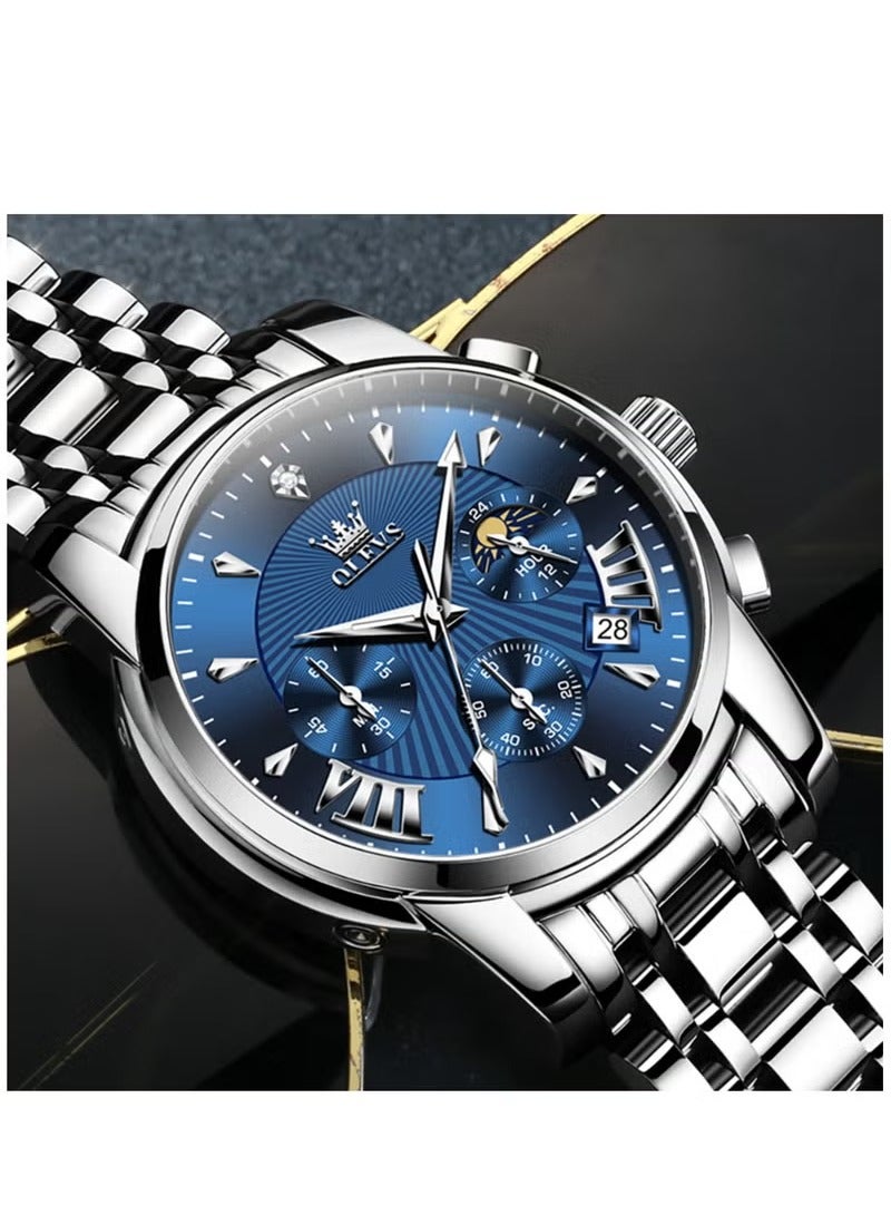 أوليفز ساعات رجالية كوارتز ستانلس ستيل مقاومة للماء 41 مم 2892 - Image 3