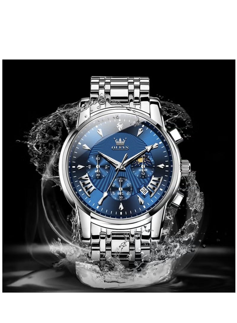 أوليفز ساعات رجالية كوارتز ستانلس ستيل مقاومة للماء 41 مم 2892 - Image 5