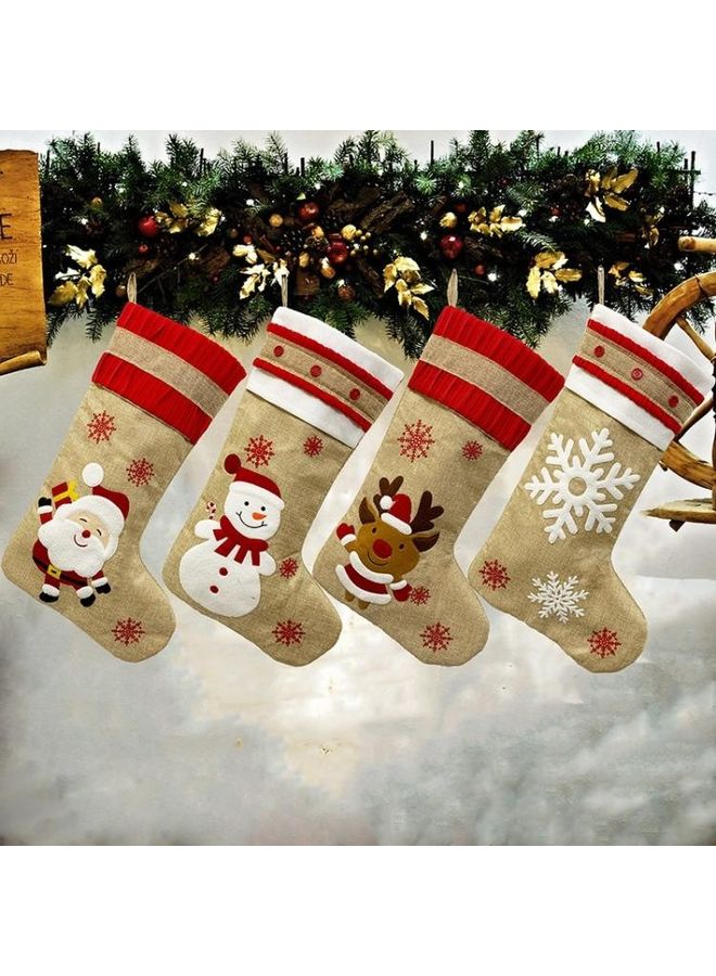 NIBEMINENT Decorations Socks Gift Bag Deer - Image 5