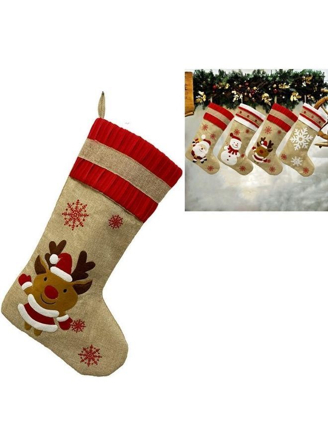 NIBEMINENT Decorations Socks Gift Bag Deer - Image 1