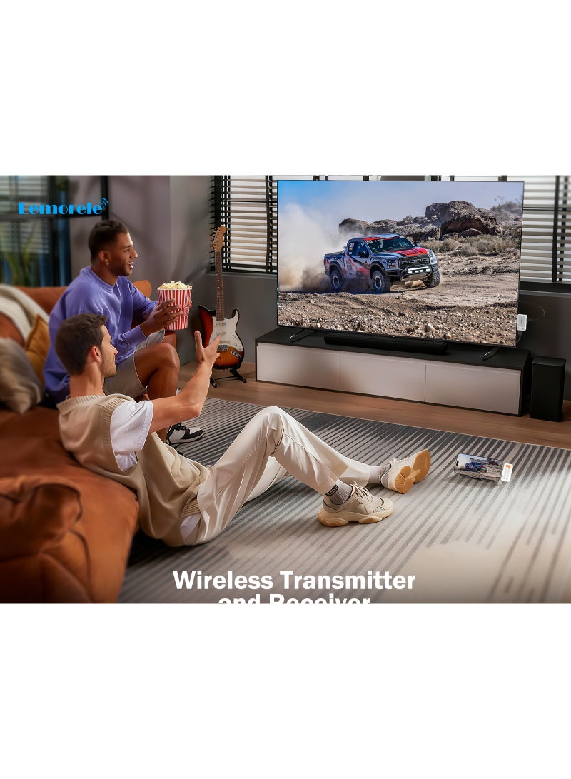 Lemorele Wireless HDMI Transmitter and Receiver Kit | 1080P HD Streaming | Plug & Play, No Wi-Fi Needed - Image 3