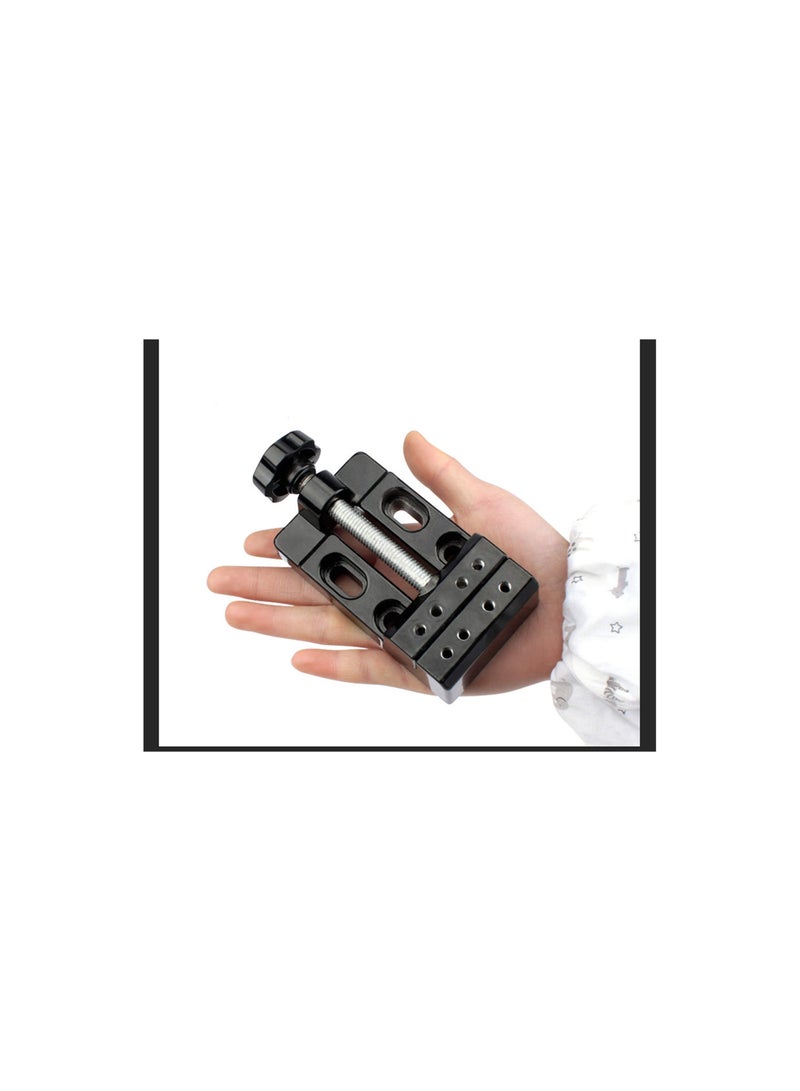 SYOSI مق clamp مثقاب مصغر عالمي، مق clamp طاولة مسطحة لأدوات مثقاب، 57 مم لنموذج الراتنج والمجوهرات والجوز والعنبر وشمع النحل، إصلاح الساعات، أدوات النحت اليدوية والنحت على السرير  - Image 5