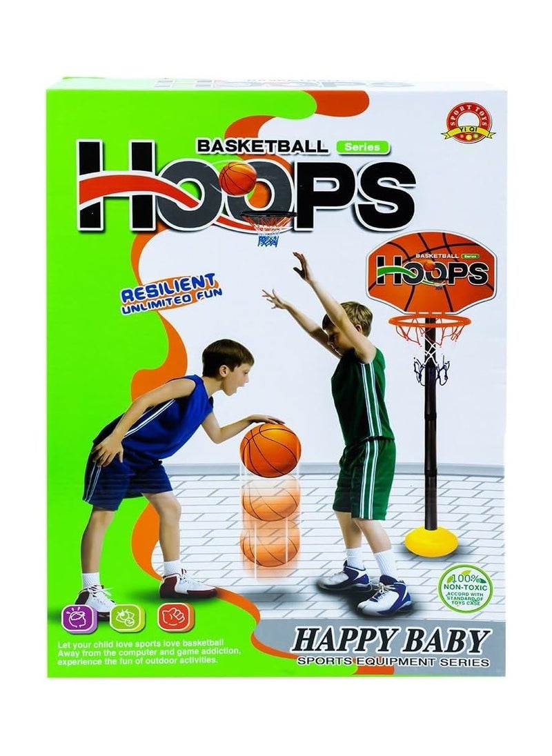 Hoops Mini Basketball Hoop Set Sturdy Base With Adjustable Stand Kids Basketball Stand Goal Toy Set With Ball And Pump For Different Age Kids Indoor And Outdoor Activity Game Basketball Hoop Stand 132CM  - Image 3