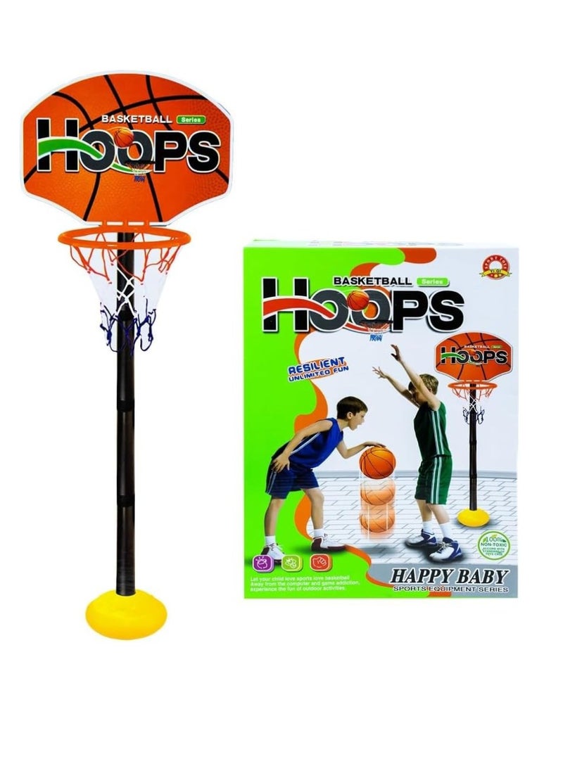 Hoops Mini Basketball Hoop Set Sturdy Base With Adjustable Stand Kids Basketball Stand Goal Toy Set With Ball And Pump For Different Age Kids Indoor And Outdoor Activity Game Basketball Hoop Stand 132CM  - Image 2
