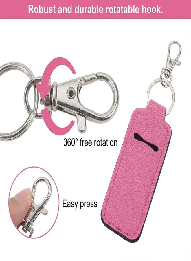 Xosjska Portable Lip Balm Holders with Clip, 5 PCS Lipstick Holder Keychains Lip Gloss Holder Keychain Lipstick Keychain Holders Small Lips Balm Sleeve Pouch Keychains Stocking Stuffers for Women - Image 4