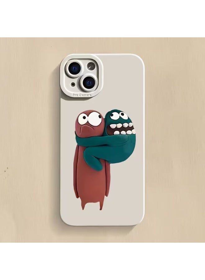 تيمو غطاء هاتف بتصميم شخصيات بلاي دو الممتع  غطاء من الجلد الصناعي مقاوم للبقع، أنيق، عصري مضاد للصدمات والخدوش متوافق مع آيفون 15 بلس