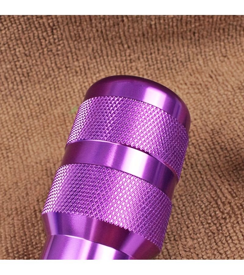 Silver 5 Speed Aluminum Gear Shift Knob with 3 Adapters Manual Car - Image 1