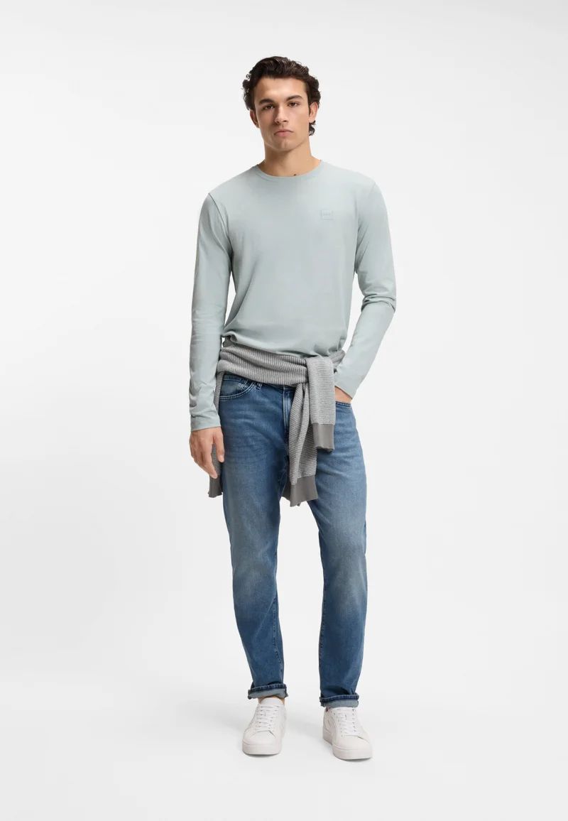 BOSS Cotton-jersey T-shirt with logo patch