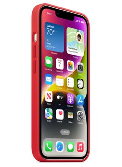 Silicone Apple iPhone 14 Silicone Case with MagSafe - (PRODUCT) RED  - Image 3