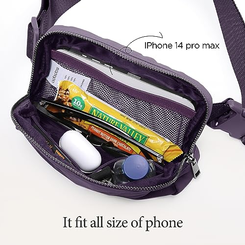 ODODOS Unisex Mini Belt Bag with Adjustable Strap Small Fanny Pack for Workout Running Traveling Hiking, Navy Cosmos - Image 4