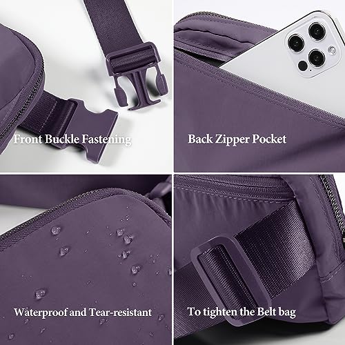 ODODOS Unisex Mini Belt Bag with Adjustable Strap Small Fanny Pack for Workout Running Traveling Hiking, Navy Cosmos - Image 5