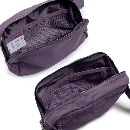 ODODOS Unisex Mini Belt Bag with Adjustable Strap Small Fanny Pack for Workout Running Traveling Hiking, Navy Cosmos - Image 3