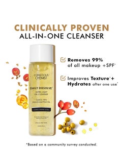 CONSCIOUS CHEMIST Makeup Remover Oil Cleanser|130 Ml|Face Wash, Cleanser Oily Skin, Makeup Remover. Men & Women. Removes Waterproof Makeup, Spf & Impurities. Soft & Glowing Skin - Daily Dissolve  - Image 2