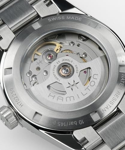 Hamilton Watch Khaki Field Expedition Auto | Swiss Made | 37mm Stainless Steel Case | Black Dial Analog Watch | Silver Stainless Steel Bracelet (Model: H70225130) - Image 3