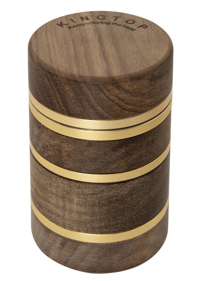 KINGTOP 2.5" Grinder Manual Spice Grinder, Walnut Wood & Aluminum Mill - Image 1