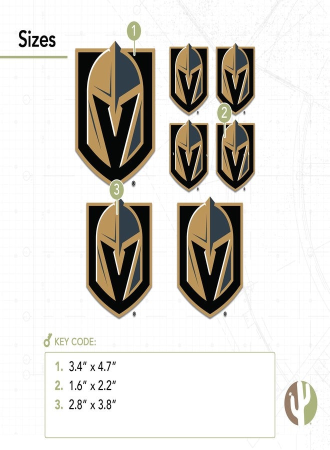 Desert Cactus Las Vegas Golden Knights Team NHL National Hockey League Sticker Vinyl Decal Laptop Water Bottle Car Scrapbook (Type 3 - Main Logo) - Image 2