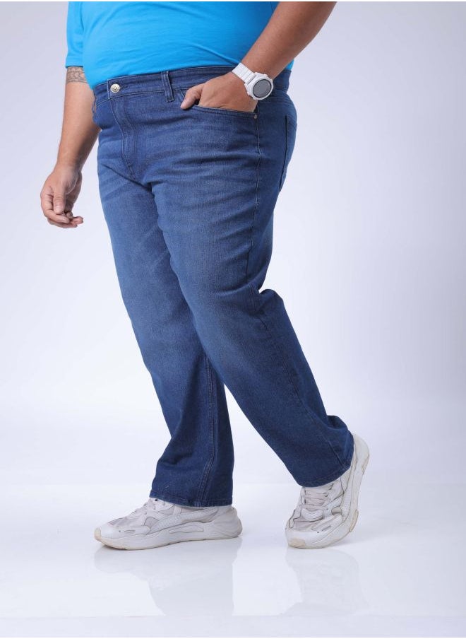HARDSODA - Men Plus Size Vintage Straight Fit Solid Mid-Rise Stretchable Jeans - Image 1