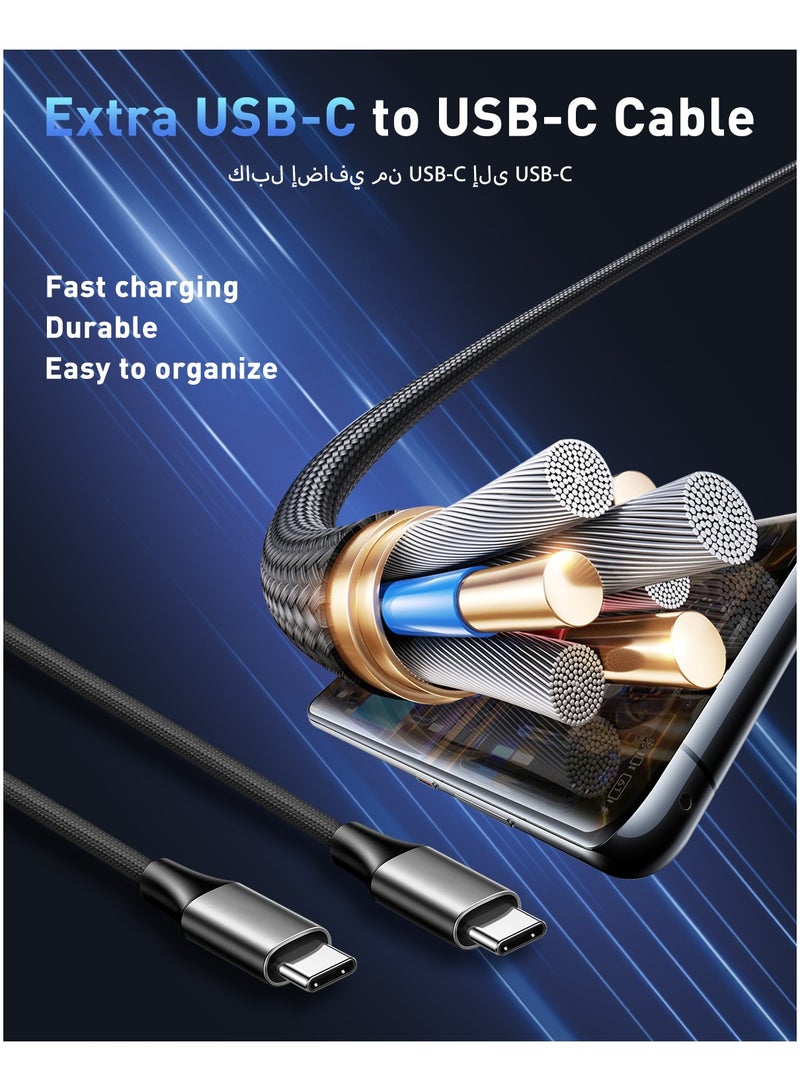 بينريك شاحن سيارة سريع USB C 138 وات مع محول PD وكابل 100 وات متوافق مع iPhone 15 و15 Pro Max وGalaxy S24 Ultra وiPad وMacBook وHuawei لأستخدام يومي ومناسب للسفر والسيارة - Image 4